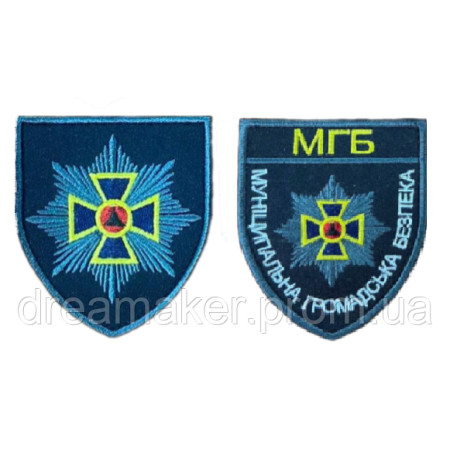Шеврон вишитий МОБ Муніципальна громадська безпека (ВШ-877-180)