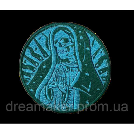 Шеврон вышитый Смерть (Death) в оливковом цвете (AN-877-209)