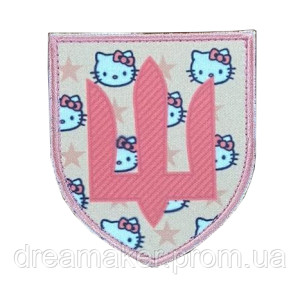 Шеврон вишитий Hello Kitty Хелоу Кіті з автоматом (ВШ-887-222). Photo 3