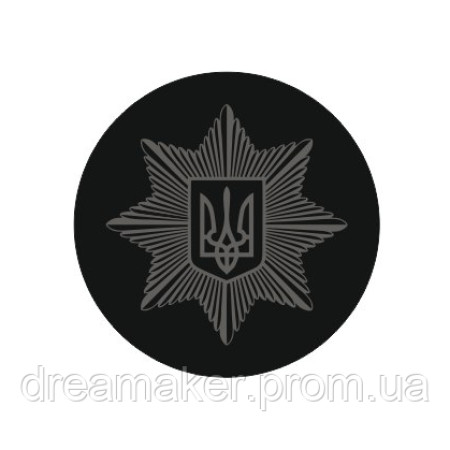 Шеврон Национальная полиция Украины черный Шевроны полиции на липучке (AN-12-300-42)