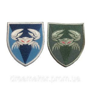 Шеврон 34 ОБРБО 34-а окрема бригада берегової оборони Краб вишивка (ВШ-887-229-11). Photo 2