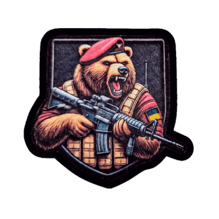 Шеврон Десантно-Штурмовые войска (ДШВ) с боевым медведем   (AN-12-231-108)