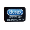 Шеврон вышитый с надписью "Durex - спаси мир от таких как ты"   (ВШ-877-306)