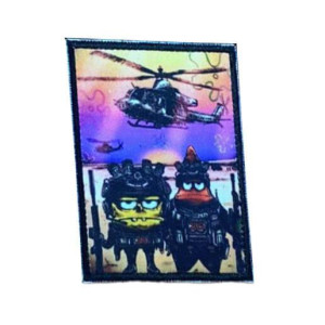 Шеврон Губка Боб и Патрик десантно-штурмовые войска с вертолетом ВСУ (AN-12-1728)