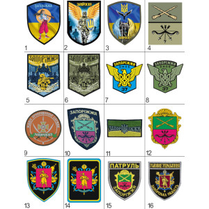 Шеврон місто Запоріжжя Шеврони на замовлення на липучці ЗСУ (AN-12-228-8-2)