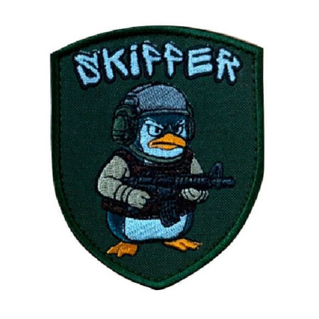 Шеврон вышитый Шкипер из мультфильма Пингвины Мадагаскара (ВШ-877-391)