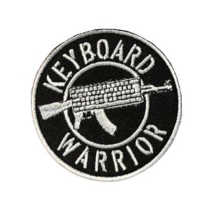 Шеврон вышитый с надписью «Keyboard warrior (Клавиатурный воин)». Шевроны на заказ. Шевроны на липучке (ВШ-877-464)