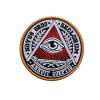 Шеврон вышитый Всевидящее око с надписью «Novus ordo seclorum». Шевроны на заказ. Шевроны на липучке (ВШ-877-473)