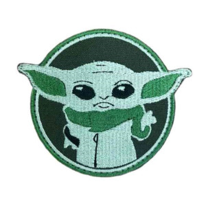 Шеврон вышитый Baby Yoda (Малыш Йода). Шевроны на заказ. Шевроны на липучке (ВШ-877-494)