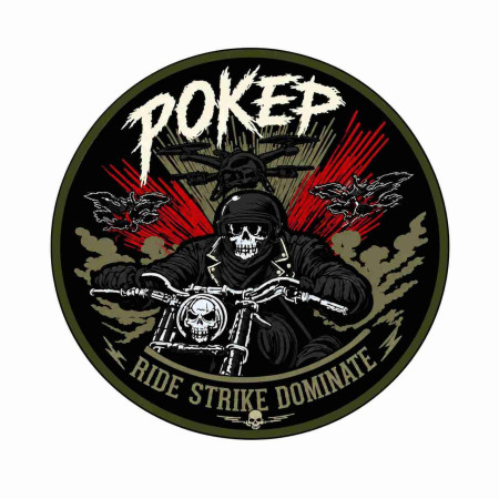 Шеврон Позивний РОКЕР: ride strike dominate. Шеврони на замовлення Шеврони на липучці (AN-12-231-287)