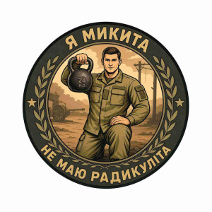 Шеврон з написом 