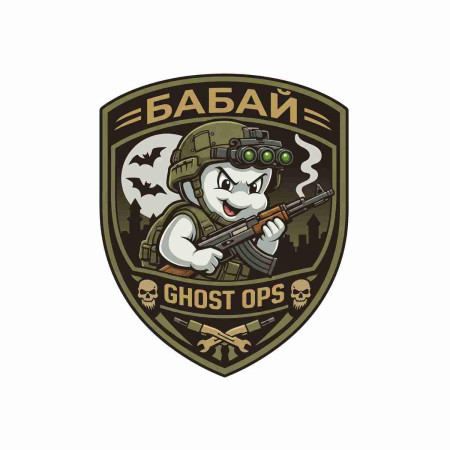 Шеврон Призрак «Бабай». Шевроны на заказ Шевроны на липучке (AN-12-231-339)