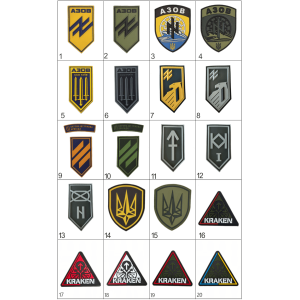 Шеврон 1 корпус НГУ Азов парадный Шевроны на заказ на липучке (AN-12-231-177-3). Photo 2